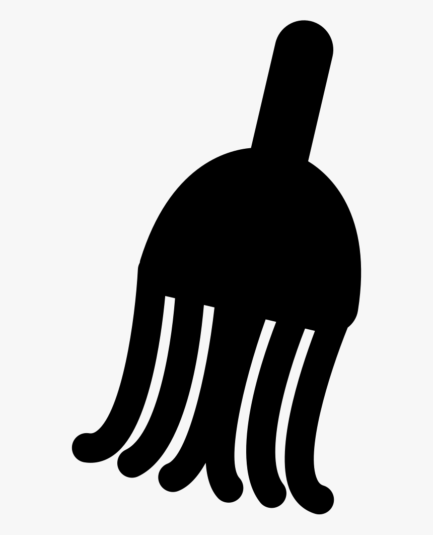 Broom Black Silhouette - Broom, HD Png Download