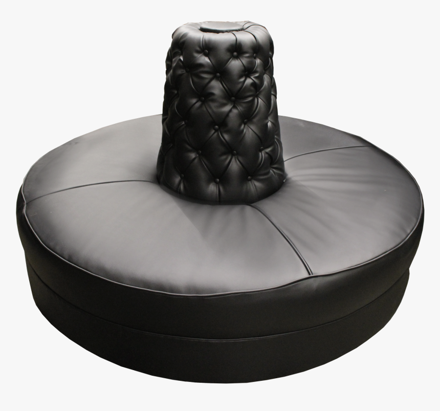 Black Leather Lobby Sofa Rental - Bean Bag Chair, HD Png Download