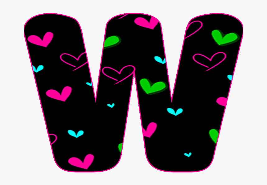 Letras G Del Abecedario Negro Con Corazones, HD Png Download