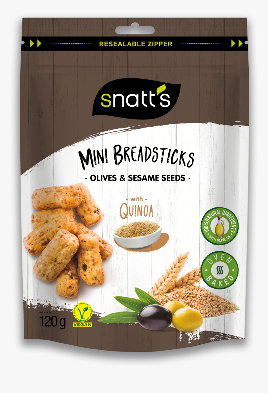 Snatts Mini Breadsticks Sesame Seeds& Olives W, HD Png Download