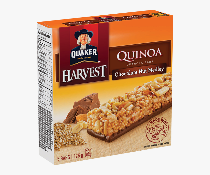 Quaker® Harvest Quinoa Chocolate Nut Medley Granola - Quaker Harvest Granola Bars, HD Png Download