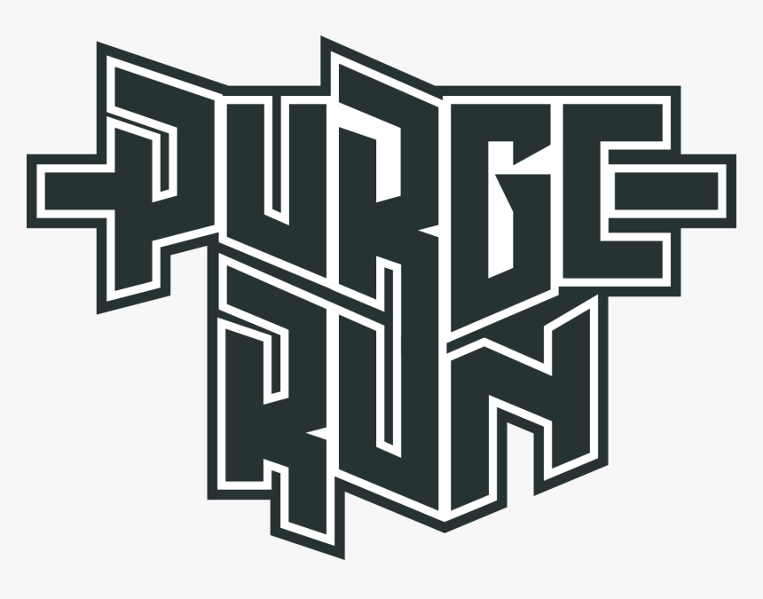 Purge Run Logo Bw - Pattern, HD Png Download