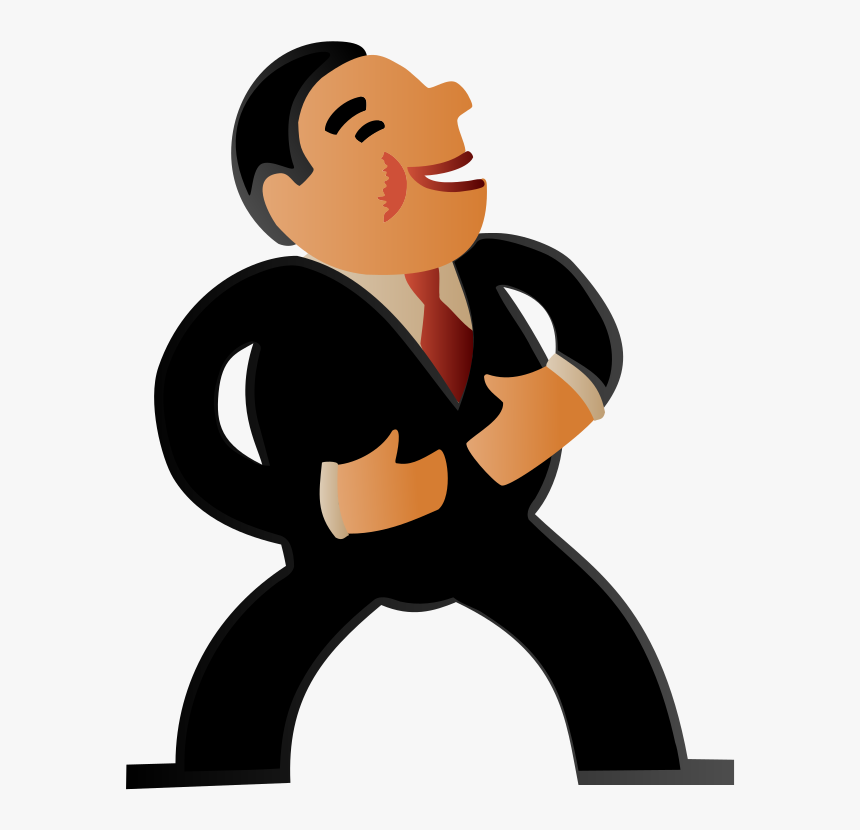 Laughing Business Man Gradient Remix - Cartoon Person Laughing Png, Transparent Png