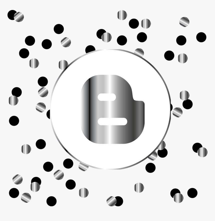 Blogger Silver Icon Free Picture - Facebook Black And Yellow Icon, HD Png Download