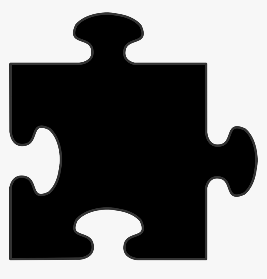 Black Puzzle Piece Png Clipart Jigsaw Puzzles Clip - Black Puzzle Piece