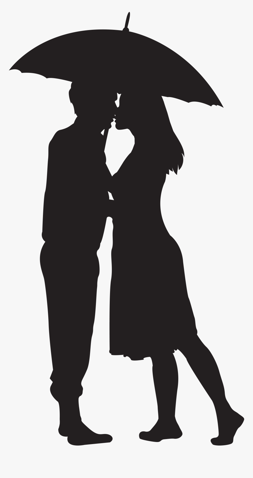 Loving Couple Png Clip - Couple Silhouette Transparent Background, Png Download