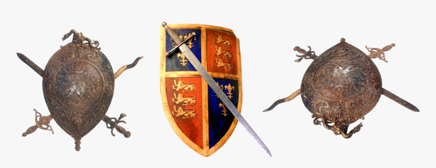 Sword, Shield, Coat Of Arms, Warrior - Средневековье Пнг, HD Png Download