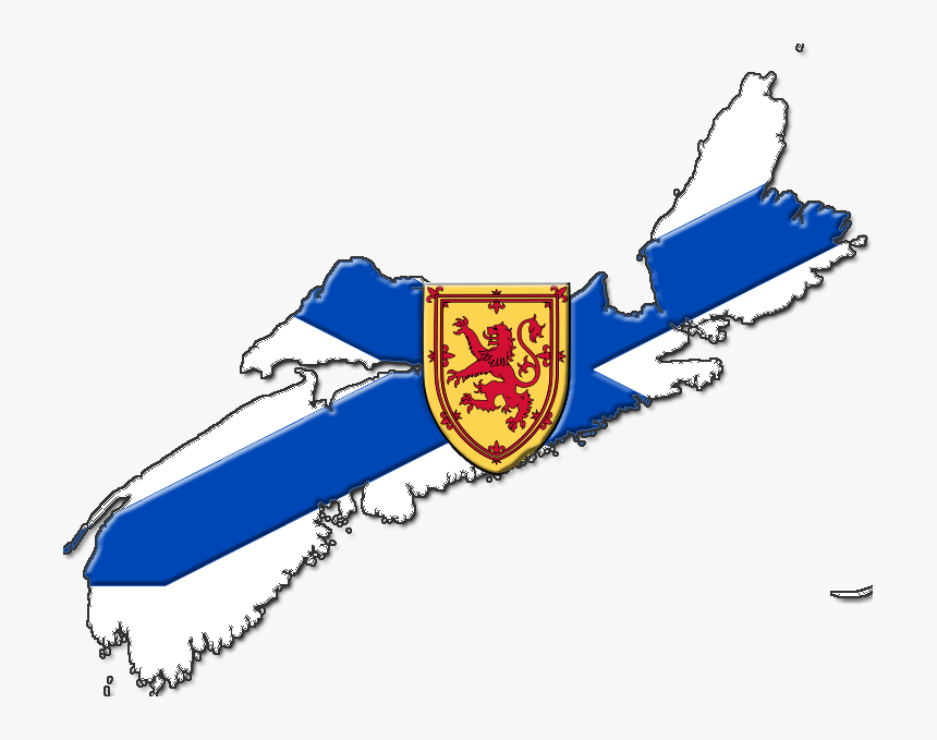 Nova Scotia Flag Map - Nova Scotia Flag Province, HD Png Download