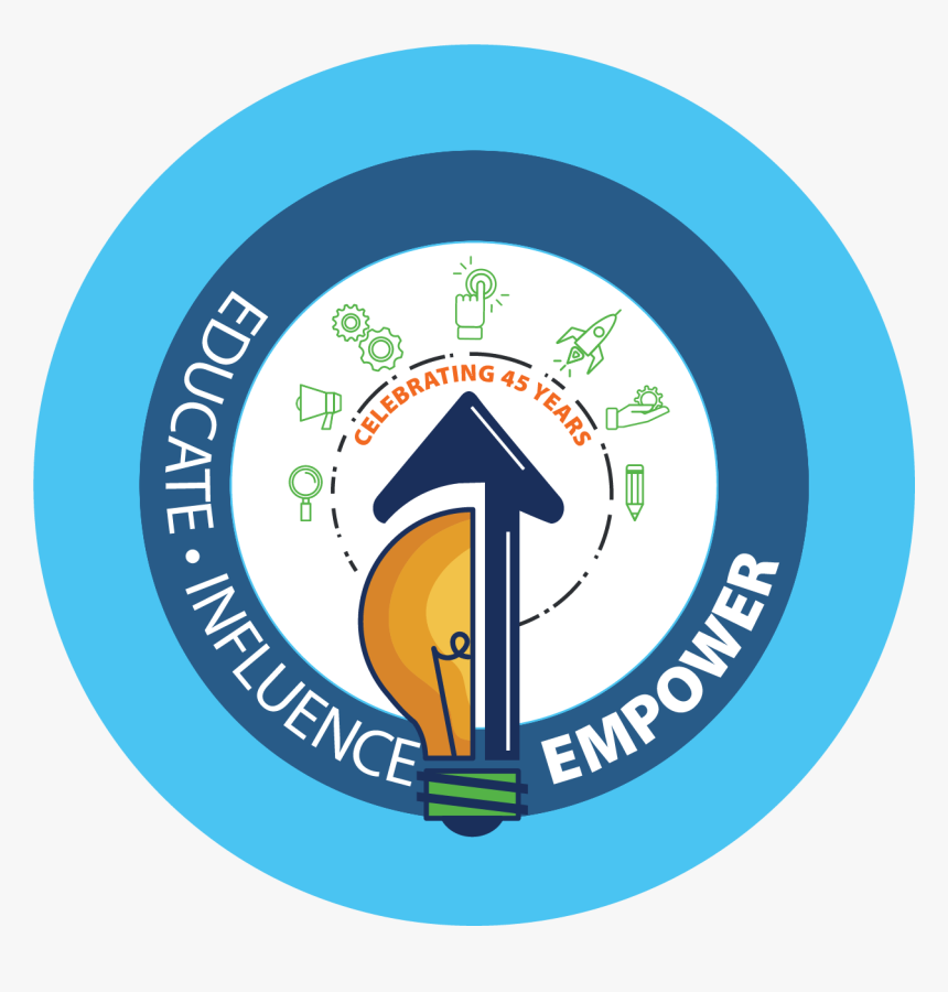 Educate, Influence, Empower - Black Circle, HD Png Download