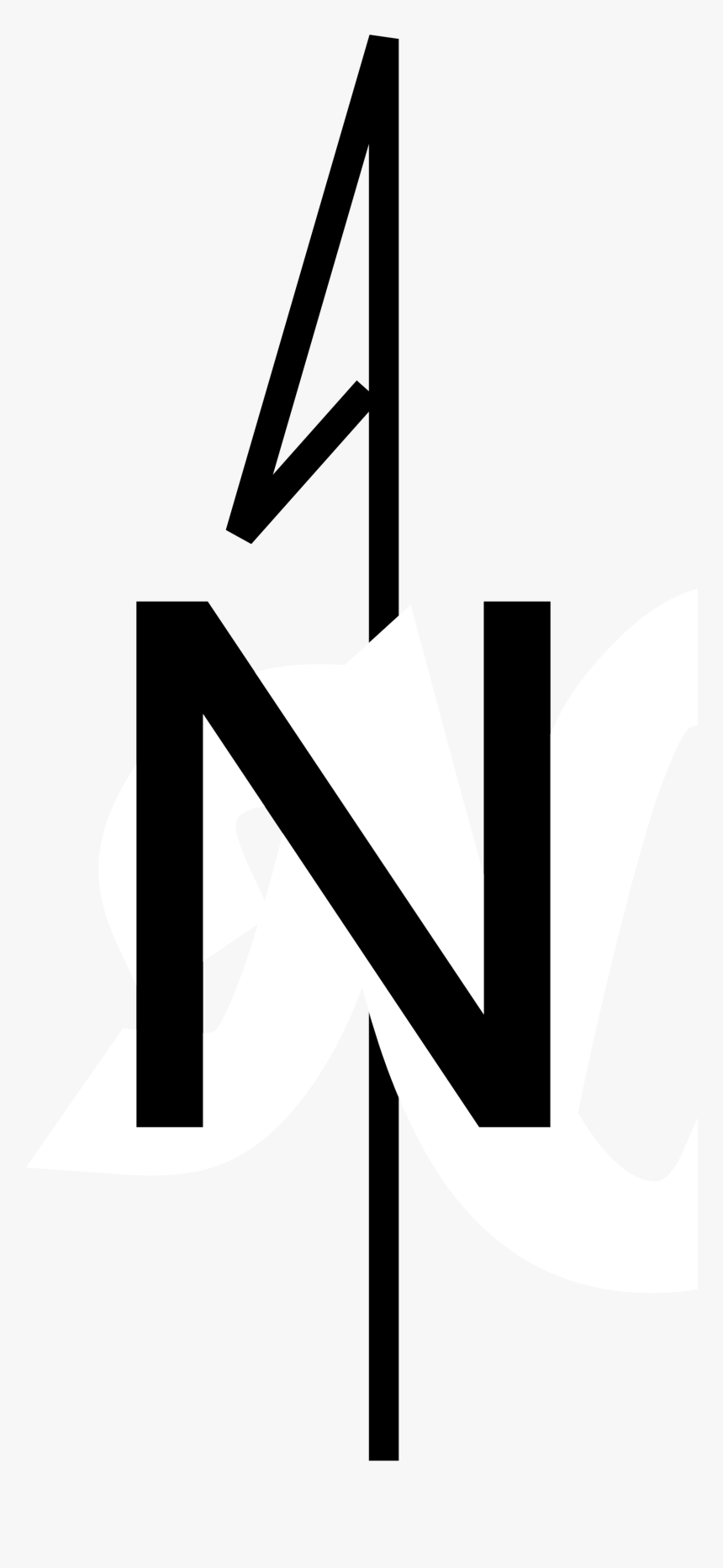 Simple Rose Icons Png - Compass Rose North Only, Transparent Png