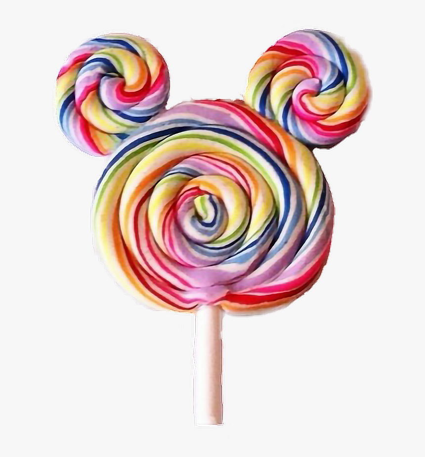 #lollipop #candy #rainbow #mickey #cute #kawaii #girly - Mickey Lollipop, HD Png Download