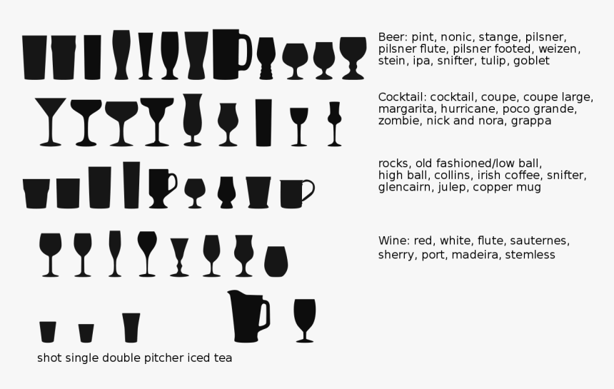 Alcohol Glass Collection Icons - Nick And Nora Icon, HD Png Download