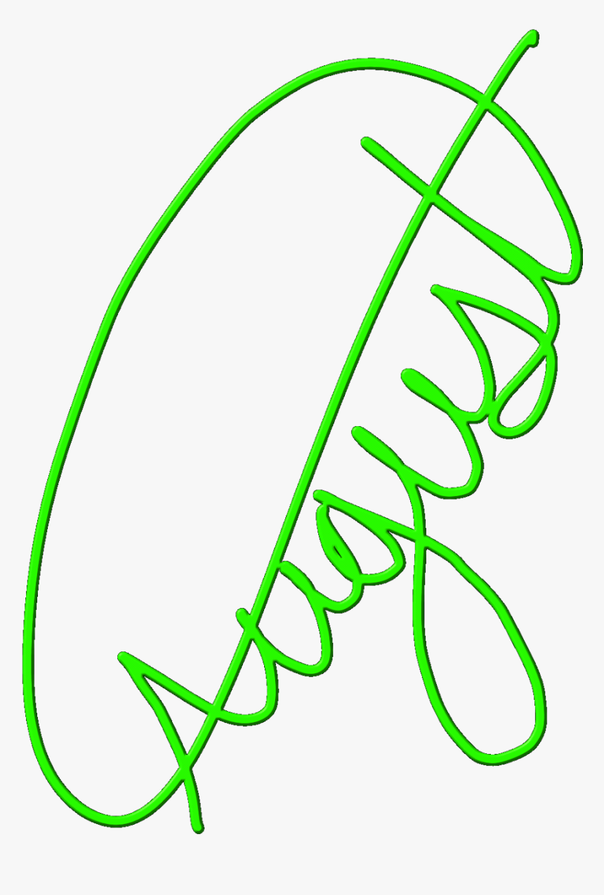 #august #summer #month #cursive #handwriting #written - Illustration, HD Png Download