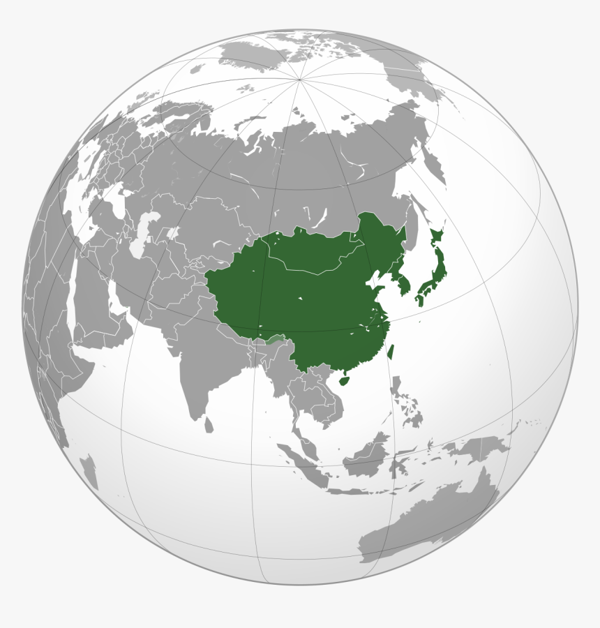 Transparent Southeast Asia Clipart - China In Global Map, HD Png Download