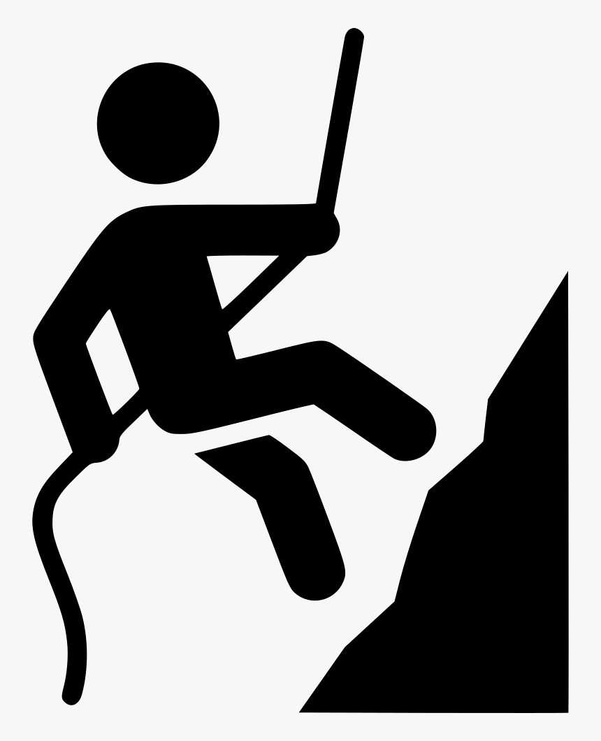 Rock Climber - Rock Climbing Icon Free, HD Png Download