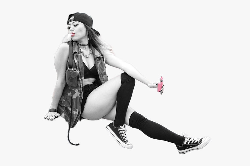 Woman Vaping Background - Women Vaping, HD Png Download