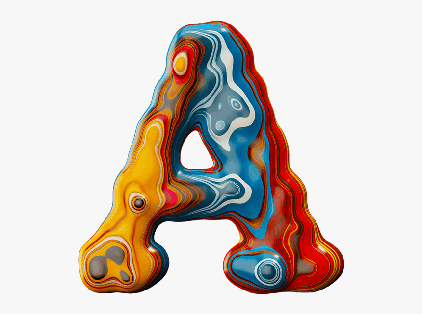 Paint Melt Font - Letter A Images Png, Transparent Png