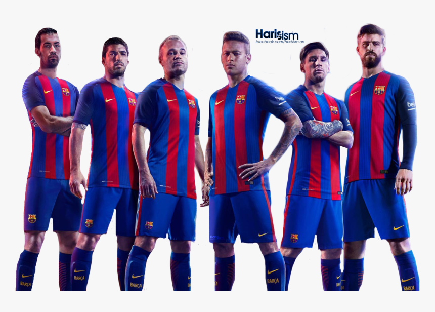 Fc Barcelona 2017 Png Clipart - Fc Barcelona Players Png, Transparent Png