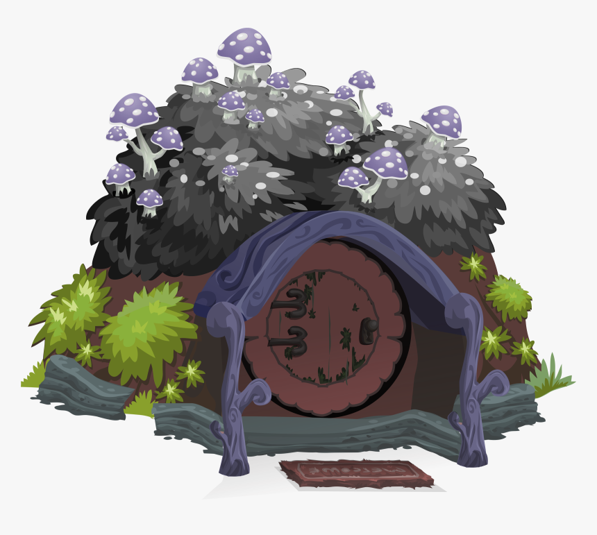 Purple,plant,flower - Hobbit House Clipart, HD Png Download