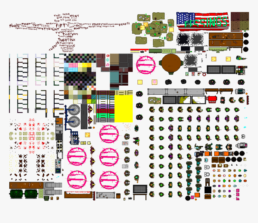 Hotline Miami Walking Sprites, HD Png Download