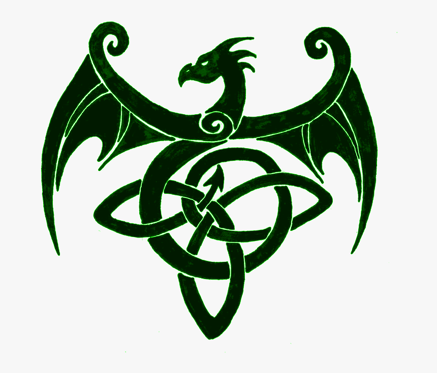 Simple Celtic Dragon Design, HD Png Download