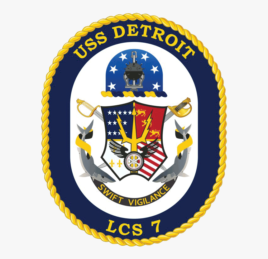 Transparent Official Navy Logo Png - Uss Detroit Crest, Png Download