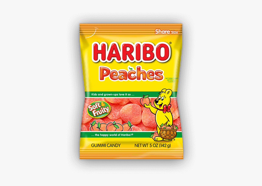 Haribo Peaches 
 Title Haribo Peaches 
 Class Product - Haribo Jelly Beans Vegan, HD Png Download