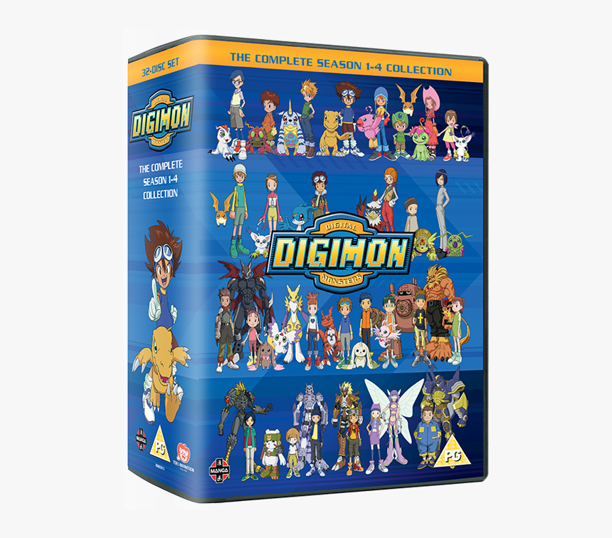 Digital Monsters Season 1-4 Boxset - Digimon Season 1 4 Dvd, HD Png Download