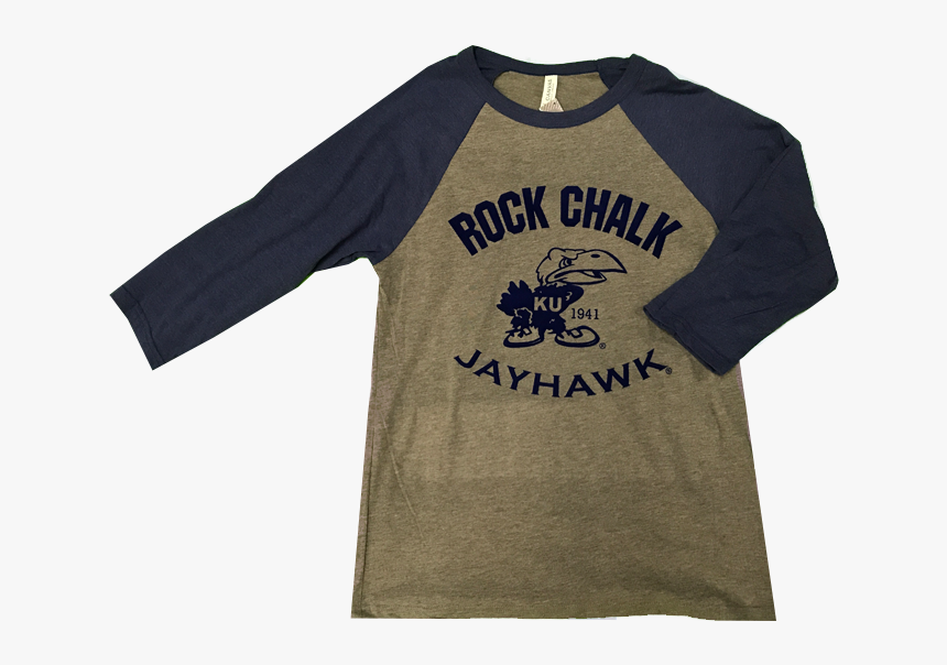 Kansas Jayhawks 1941 Flock 3/4 Sleve - Kansas Jayhawks, HD Png Download