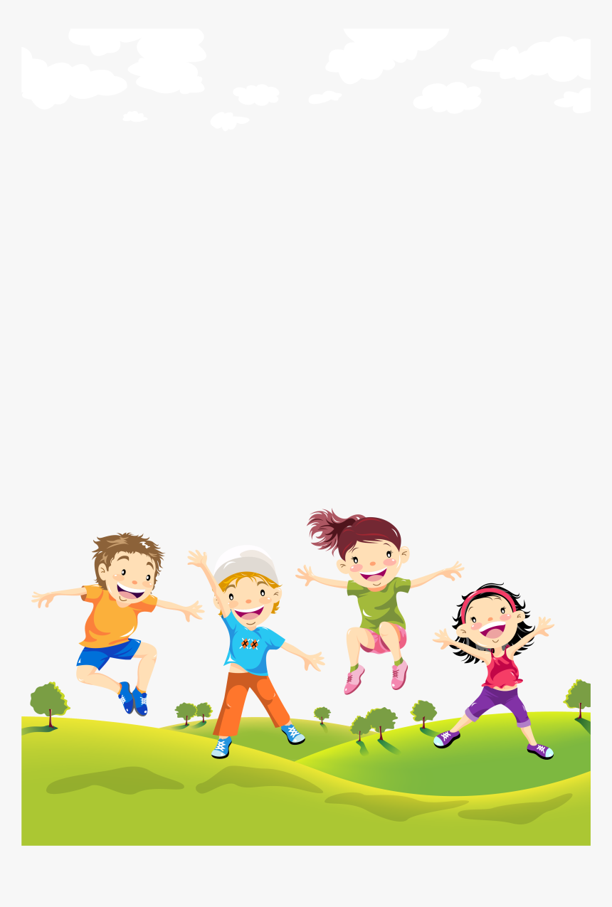 On Lawn Illustration Child The Children Clipart - Happy Children, HD Png Download