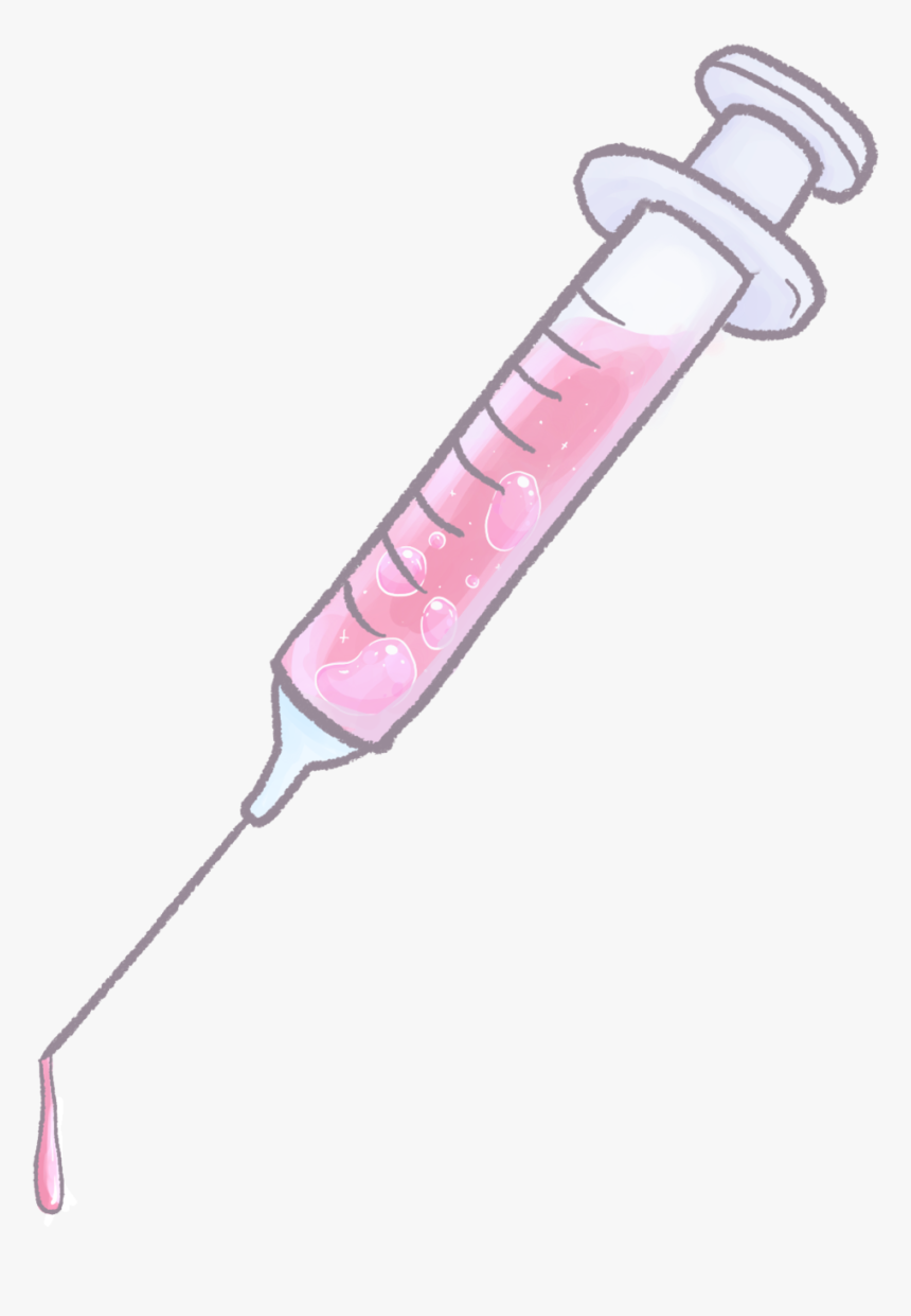 Syringe Clipart Transparent Tumblr Syringe Drawings- - Syringe Clipart Transparent Background, HD Png Download
