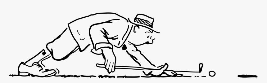 Golf Balls Sports Course - Black And White Golfer Clip Art Free, HD Png Download
