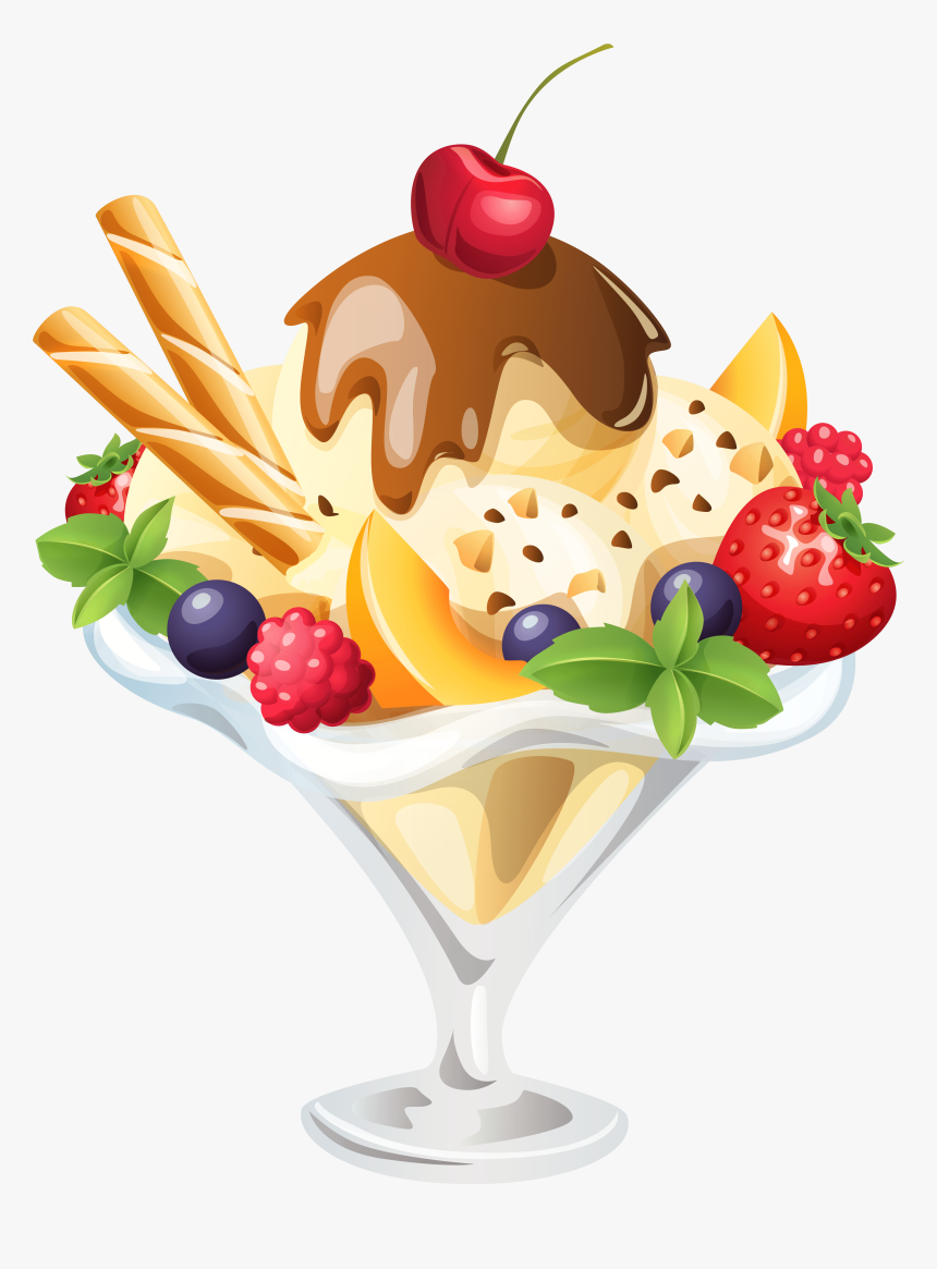 Ice Cream Sundae Png Clipart Image - Ice Cream Sundae Png, Transparent Png
