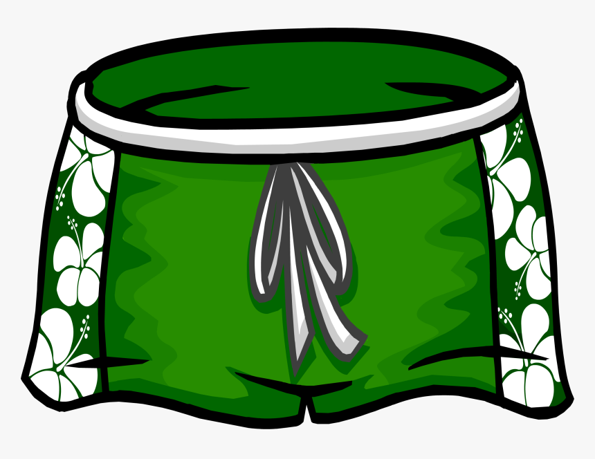 Trunk Clipart Short Pants - Swim Shorts Club Penguin, HD Png Download