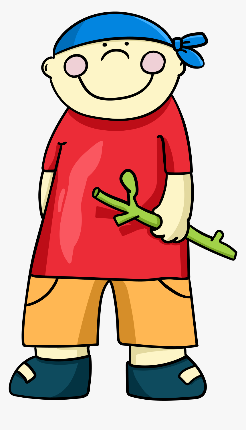 Peoples, Boy, Stick, Child - Clip Art, HD Png Download