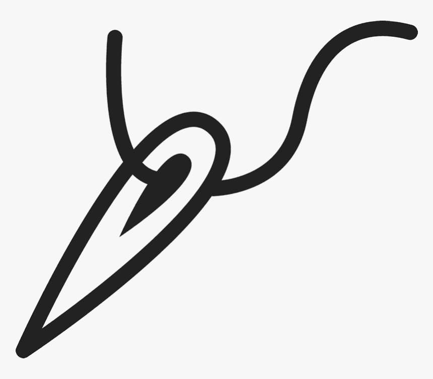 Needle & Thread Rubber Stamp Clipart , Png Download, Transparent Png