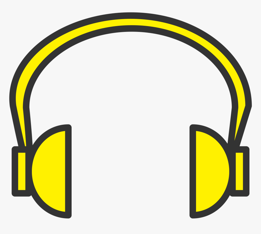 Big Pencil And In - Yellow Headphones Clipart, HD Png Download