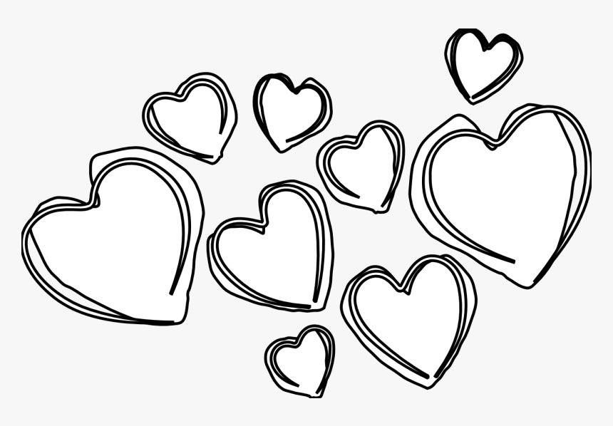 Black And White Heart Png, Transparent Png