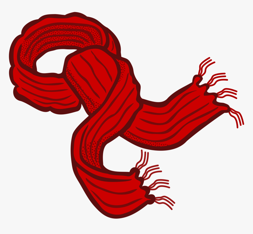 Coloured Medium Image Png - Red Scarf Clipart, Transparent Png