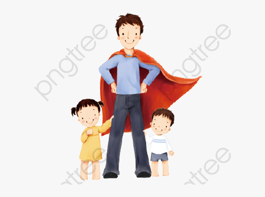 Super Hero Dad Clipart, HD Png Download