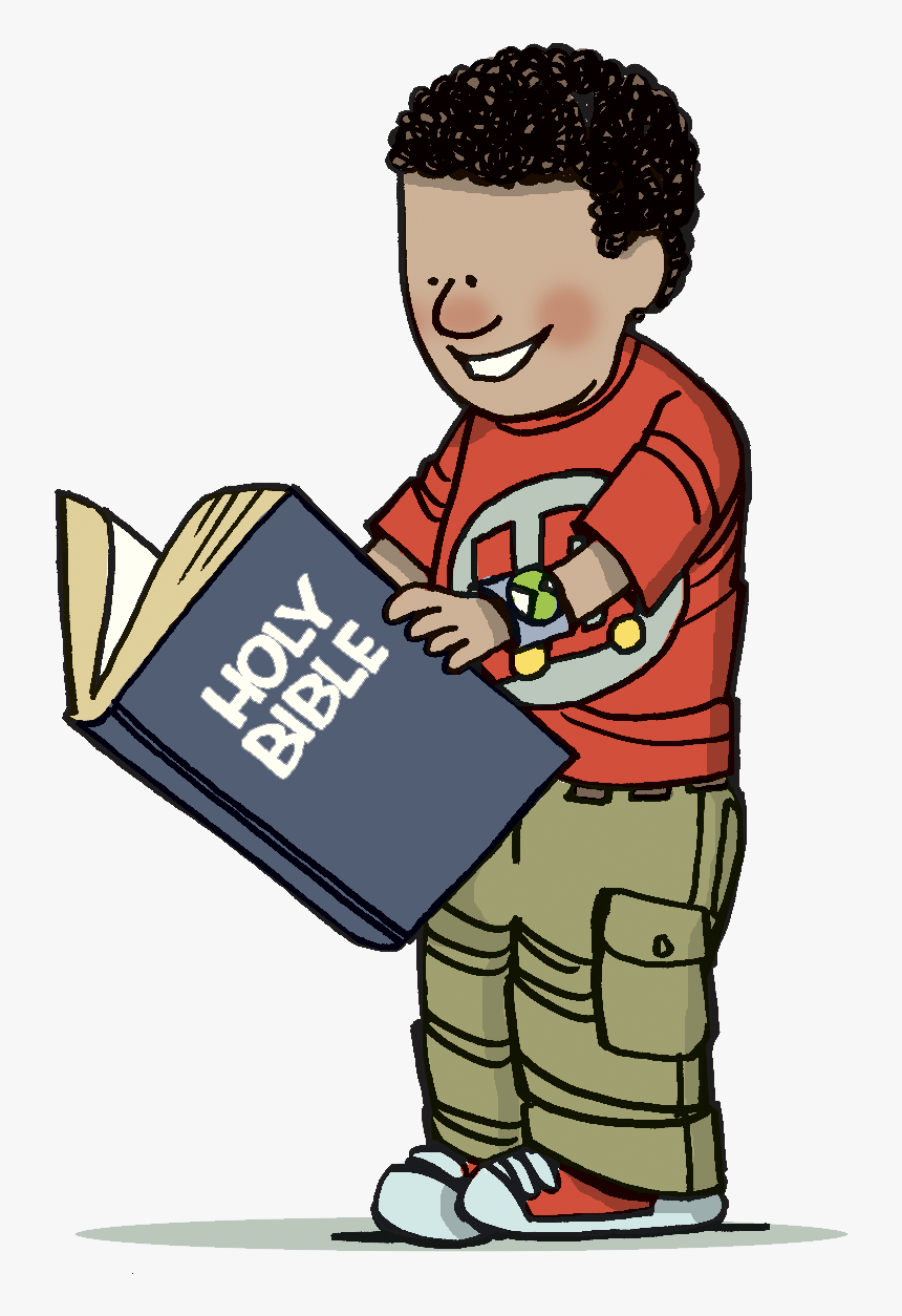 Bible Clip Art For Children - Reading Bible Clipart, HD Png Download