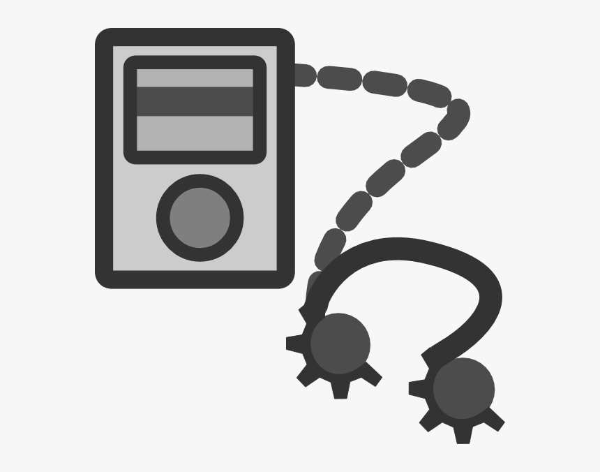 Mp3 Player With Headphones Svg Clip Arts - Mp3 Player, HD Png Download