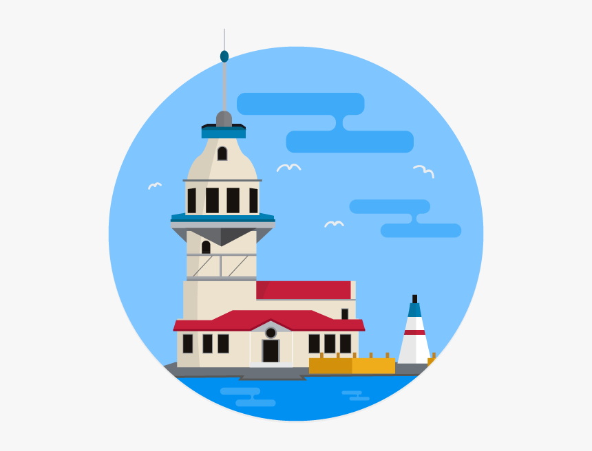 Maiden Tower V2 Illustrator Photoshop Site Material - Istanbul Illustrator, HD Png Download