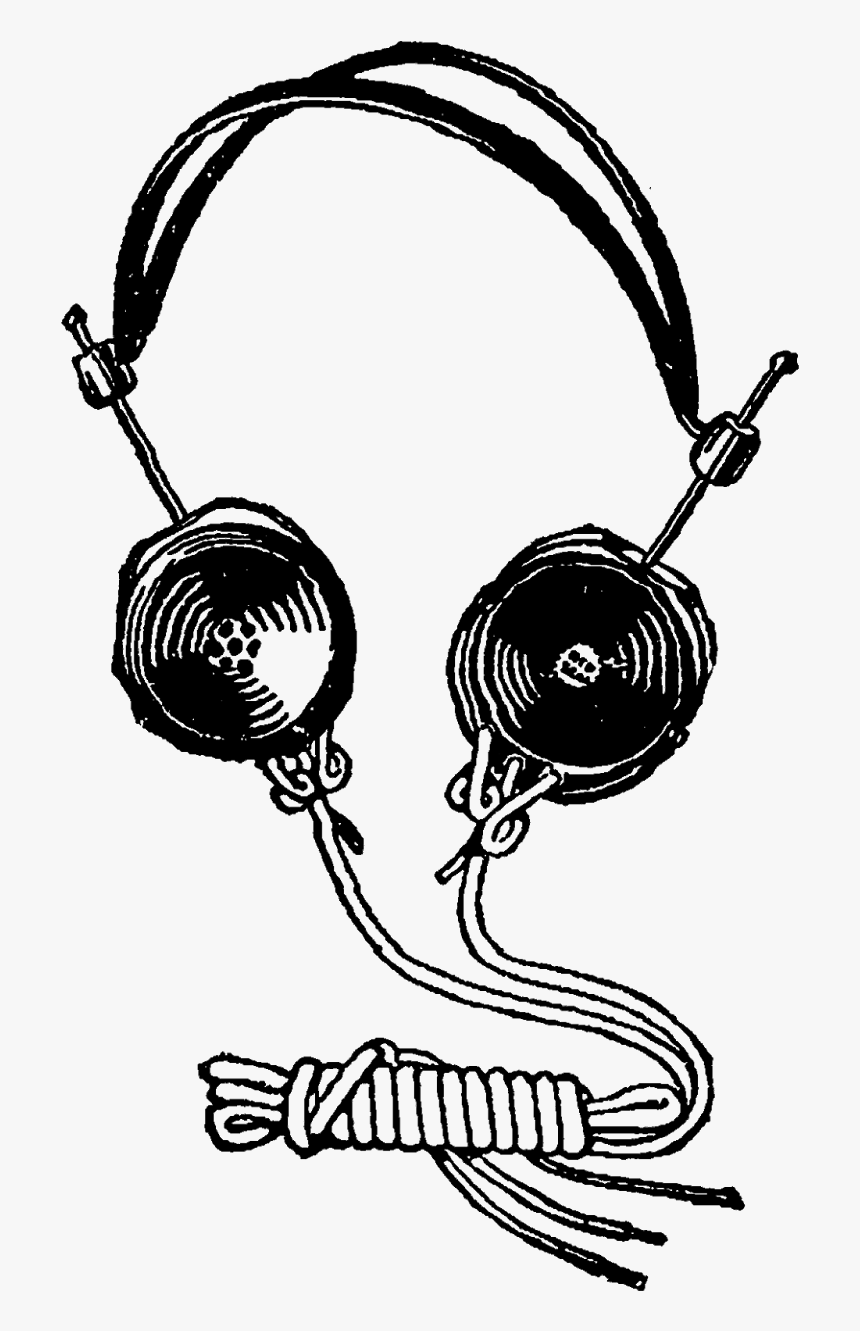 Headphone Clipart Vintage - Headphones, HD Png Download
