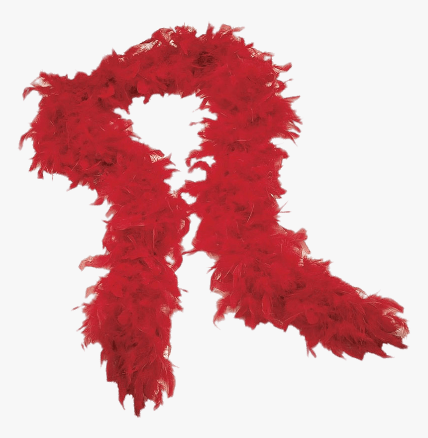 Red Boa Scarf - Feather Boa Transparent Background, HD Png Download