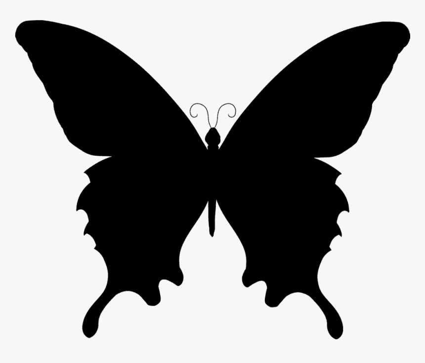 Butterfly Clipart Black And White - Silhouette Of A Butterfly, HD Png Download