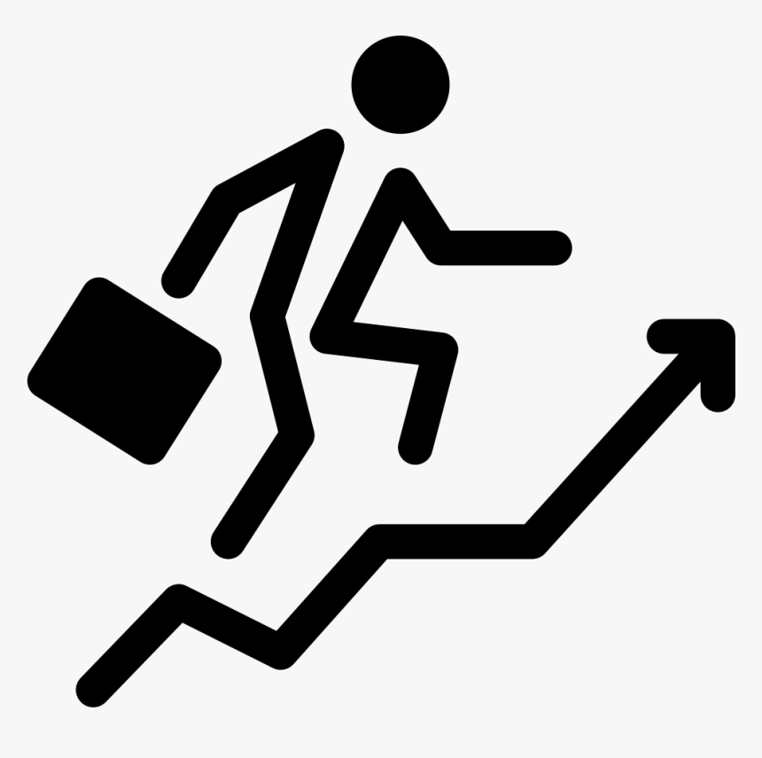 Businessman With Ascending Stair - Arrow Stair Png, Transparent Png
