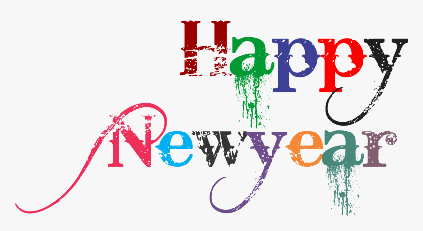 Happy New Year 2018 Text Png - Graphic Design, Transparent Png