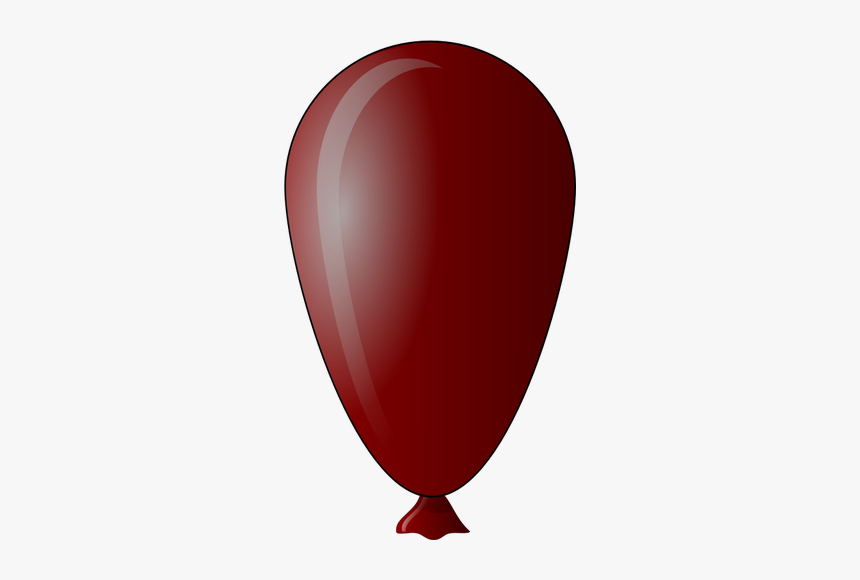 Vector Drawing Of Egg Shaped Red Balloon - Transparent Animated Balloon Inflating, HD Png Download
