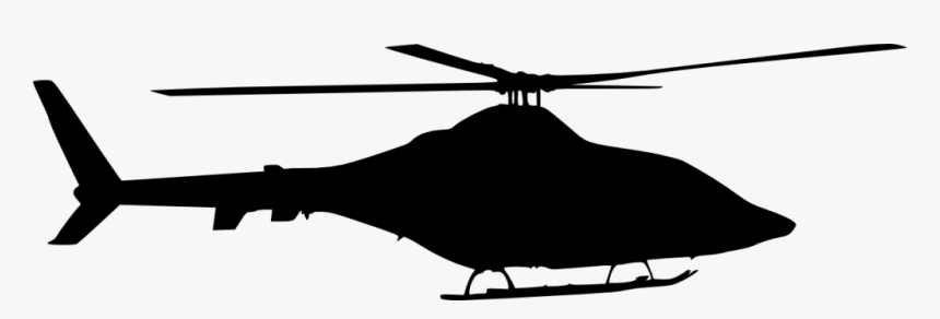 Silhouette Side View - Helicopter Side View Png, Transparent Png
